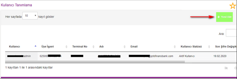 Paneldeki Sanal POS Ayarları