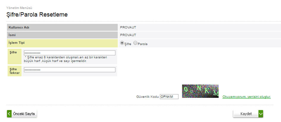 Paneldeki Sanal POS Ayarları